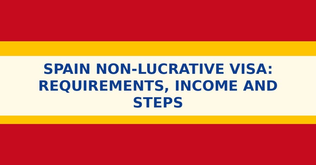 Non Lucrative Visa En